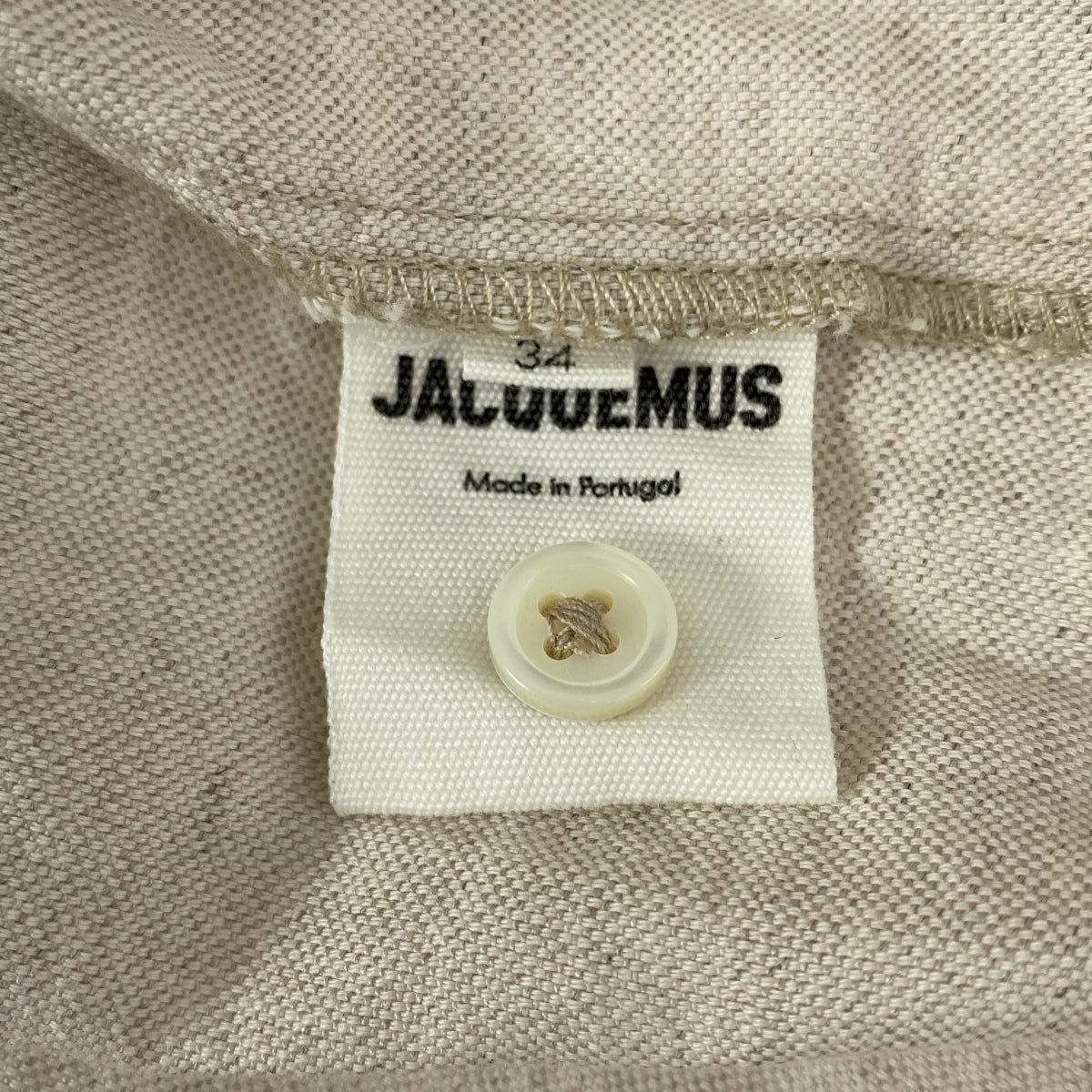 JACQUEMUS | LANNEE97 棉麻拼布襯衫 | 尺寸 34 | 米白色 | 女款
