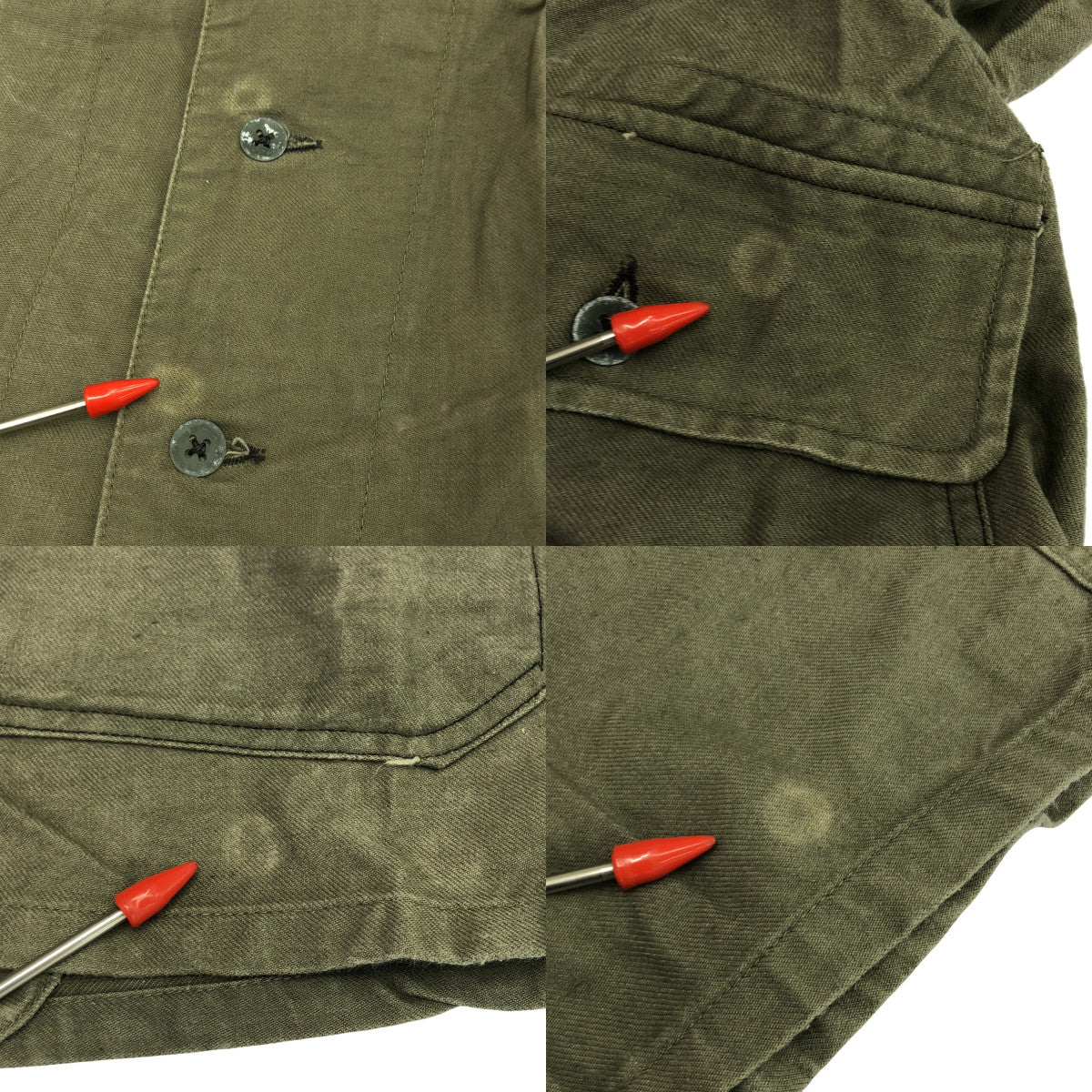 SWEDEN ARMY / 스웨덴 군 | 추정 30s 빈티지 M-39 유틸리티 재킷 | 올리브 | 남성