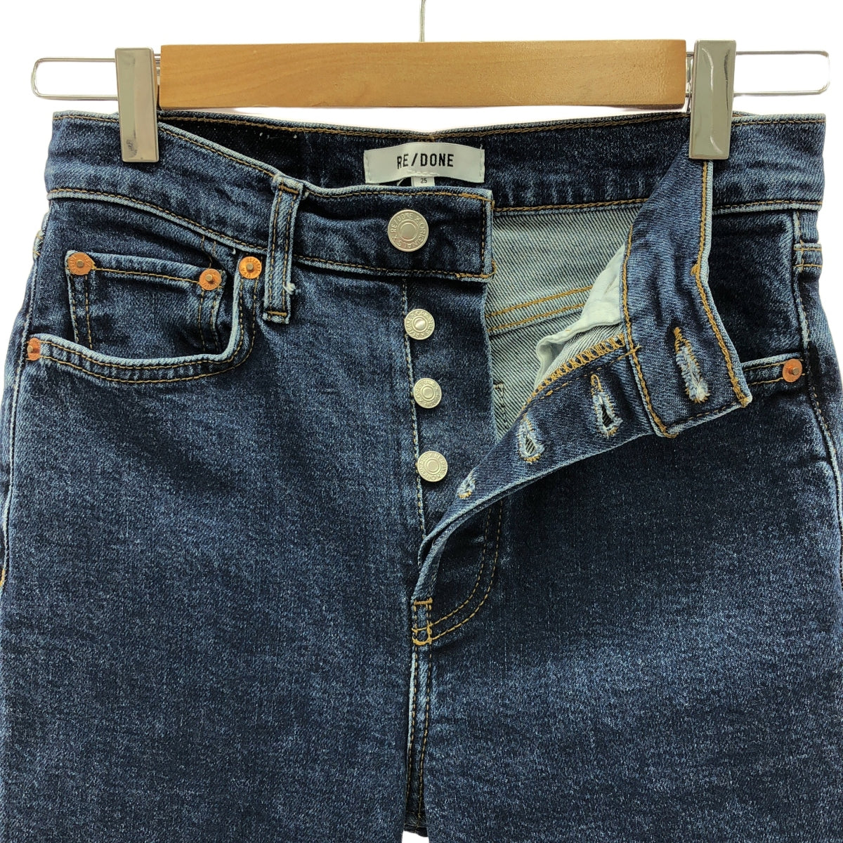 RE/DONE / リダン | 70s Stove Pipe Denim Pants ストレッチ デニムパンツ | 25 | インディゴ | レディース