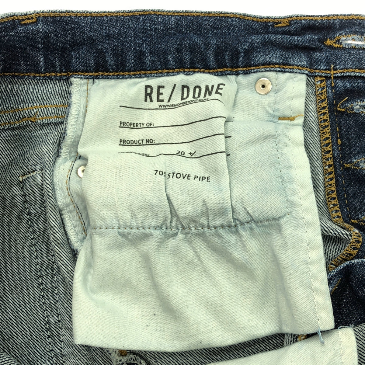 RE/DONE / リダン | 70s Stove Pipe Denim Pants ストレッチ デニムパンツ | 25 | インディゴ | レディース
