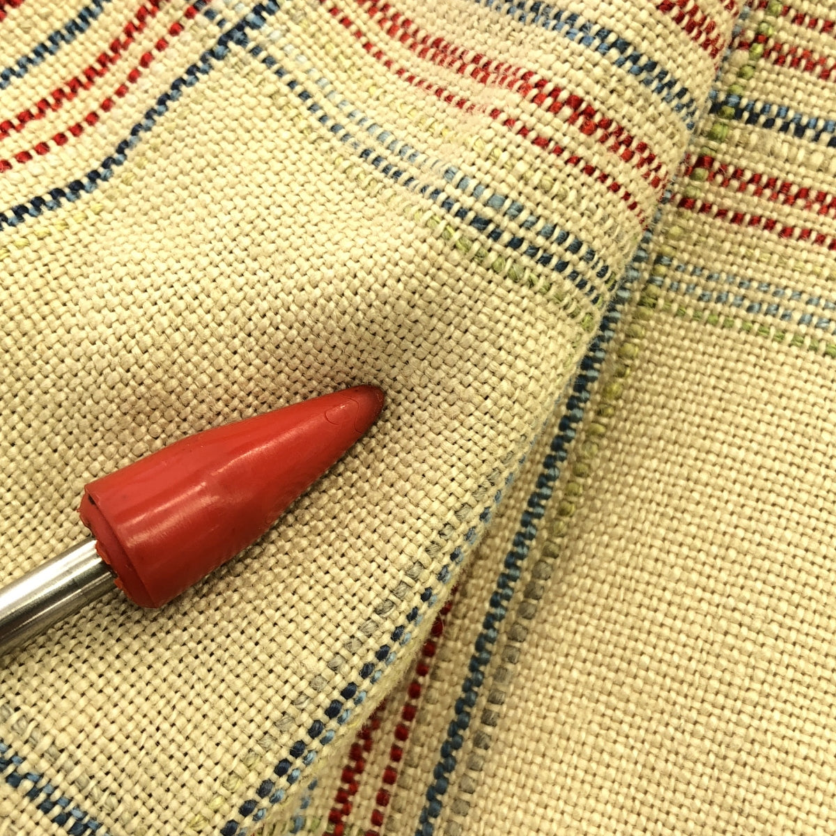 miss ashida.  / ミス アシダ | リネン ウール チェック柄 ビーズ刺しゅう テーラード ジャケット | 7 | イエロー系 | レディース