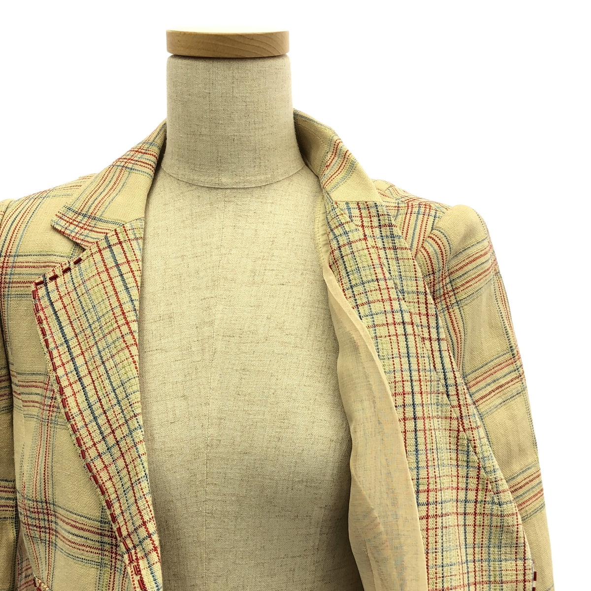 蘆田小姐。 / 蘆田小姐 |亞麻羊毛格紋珠繡訂製夾克 | 7 |黃色 |女性的