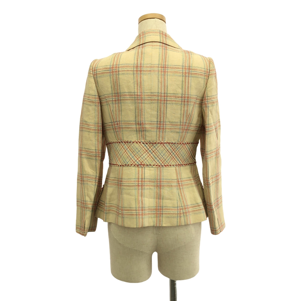 蘆田小姐。 / 蘆田小姐 |亞麻羊毛格紋珠繡訂製夾克 | 7 |黃色 |女性的