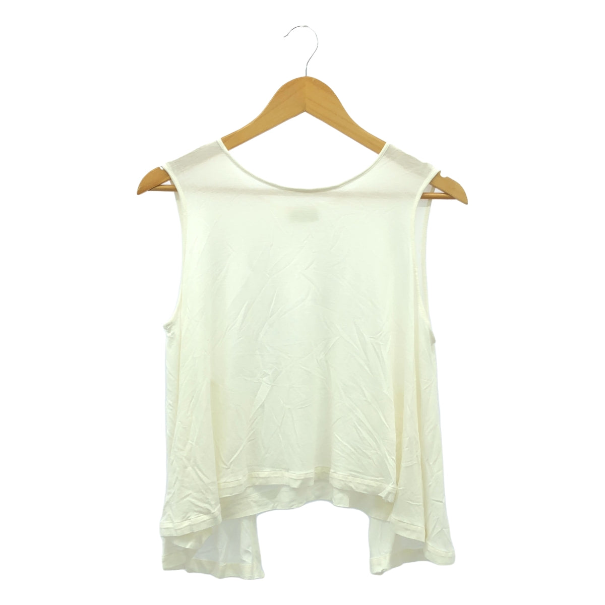 DRIES VAN NOTEN | Flared back gathered sleeveless top | S | White | Women's