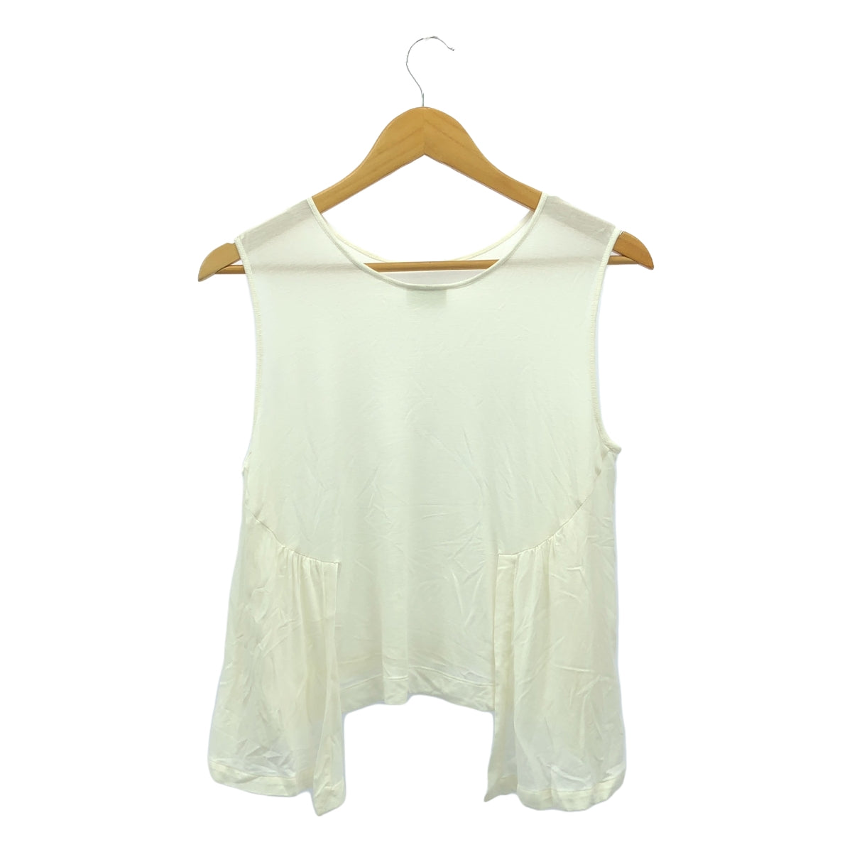 DRIES VAN NOTEN | Flared back gathered sleeveless top | S | White | Women's