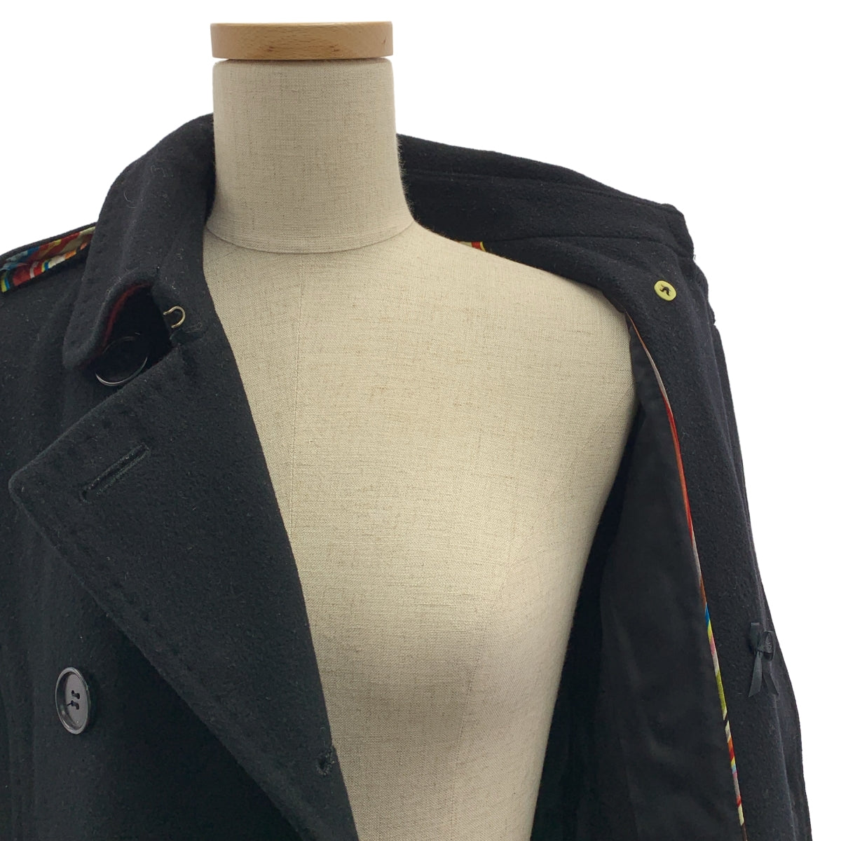 Paul Smith | 羊毛腰帶大衣，多色內襯 | 40碼 | 女款