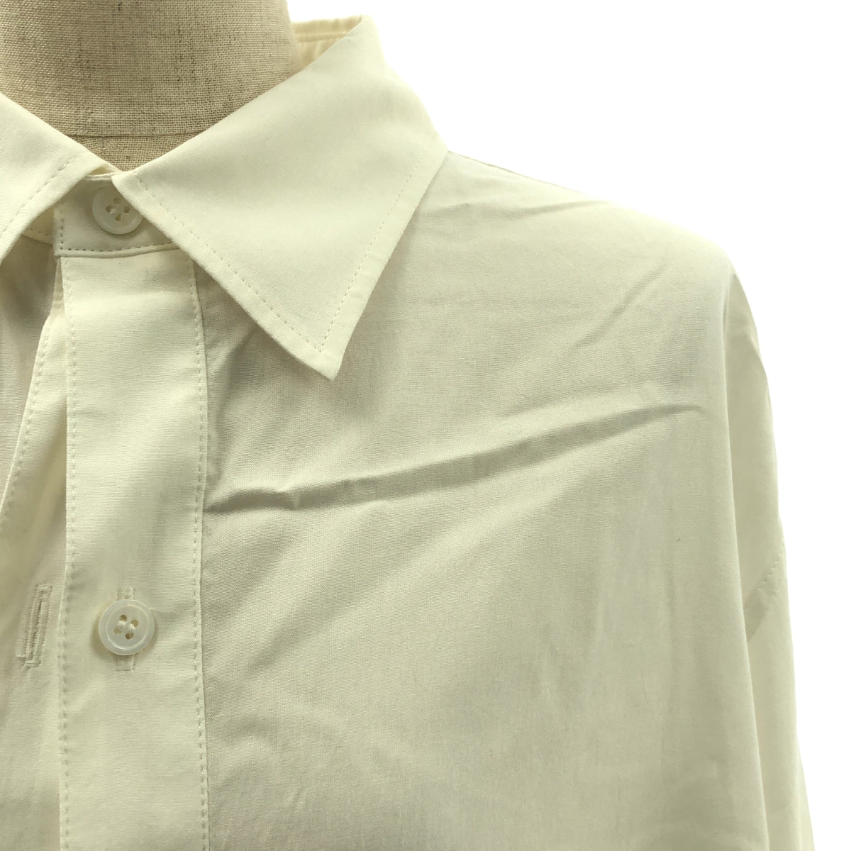 Y's / ワイズヨウジヤマモト | レーヨン オーバーシルエット シャツ ブラウス | 1 | ホワイト | レディース