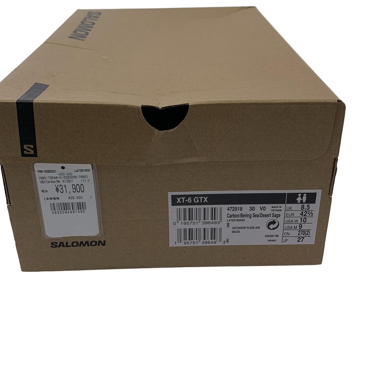 SALOMON / 살로몬 | XT-6 GTX 트레일 슈즈 스니커즈 | 27cm | 네이비 | 남성