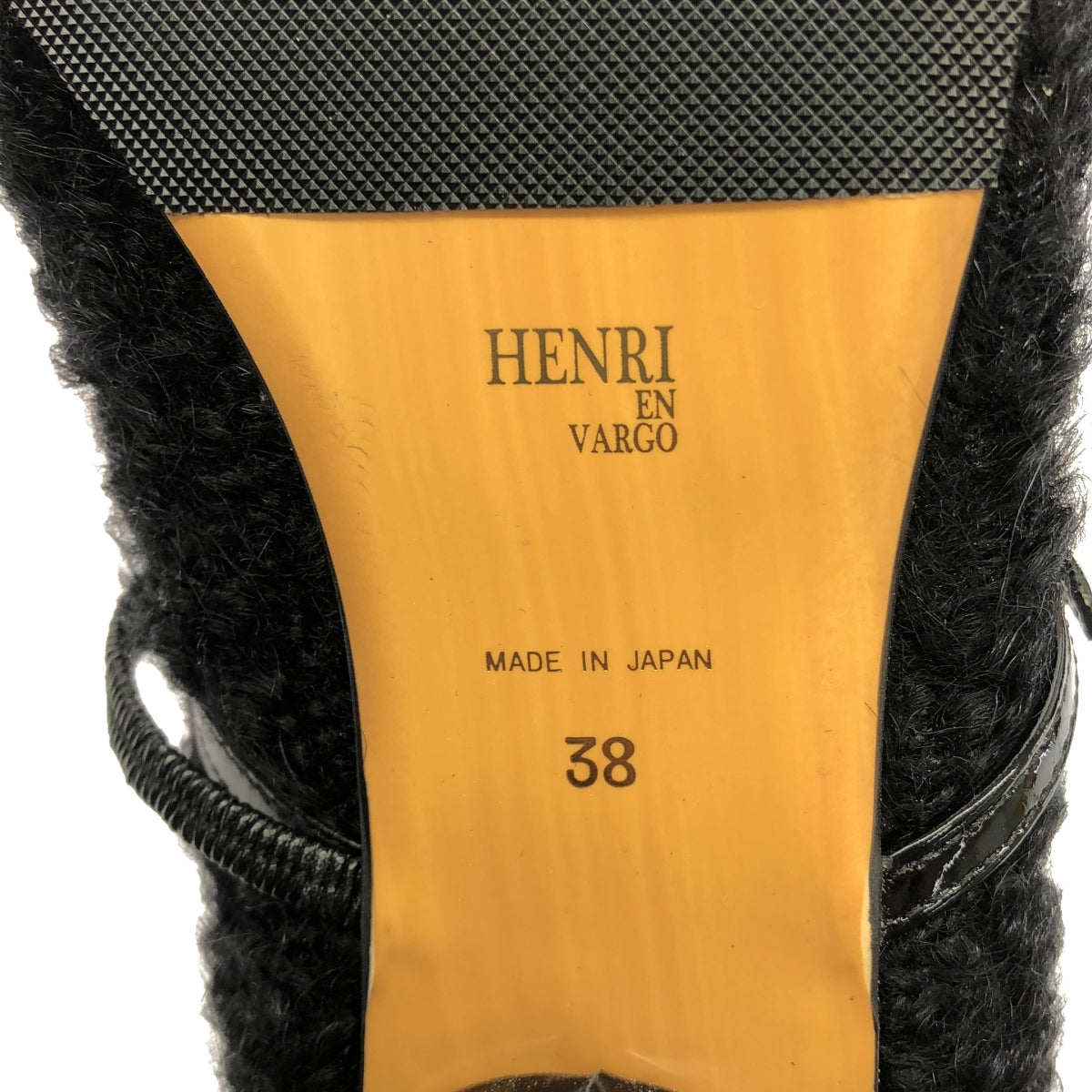 [品相良好] HENRI EN VARGO / Henri En Vargo | KATE 方形瑪麗珍鞋 | 38 |黑色 |女性的