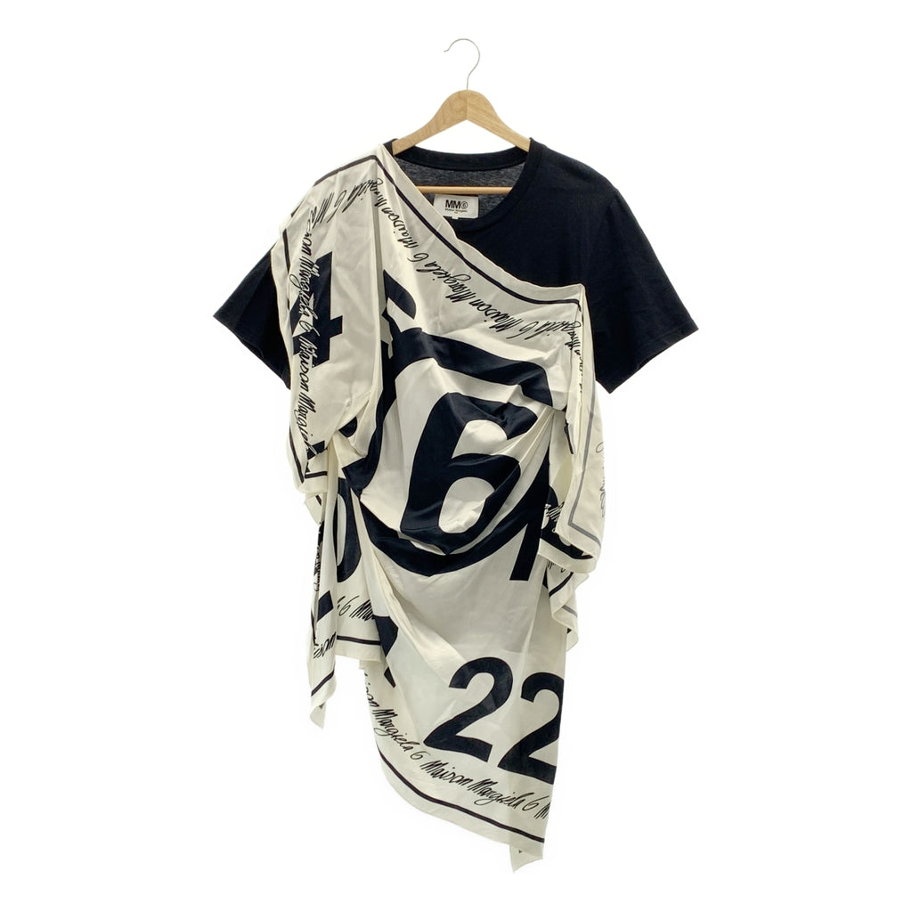 MM6 Maison Margiela / エムエムシックスメゾンマルジェラ | 2020AW | スカーフ ドッキング オーバーサイズ クルーネック カットソー | XS |