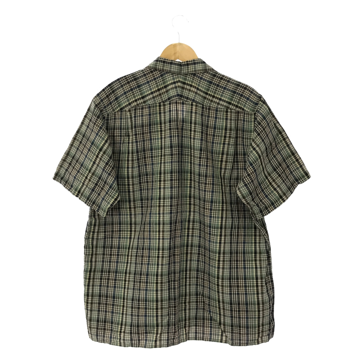 PENDLETON | Cotton linen check open collar short sleeve shirt | M | Men's