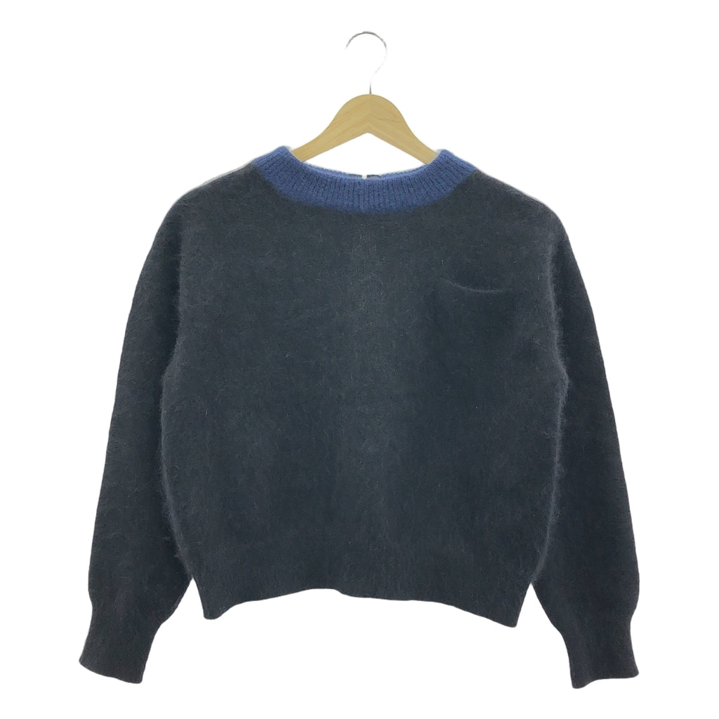 sacai luck / サカイラック | アンゴラファー シャギー ニット | ブラック | レディース