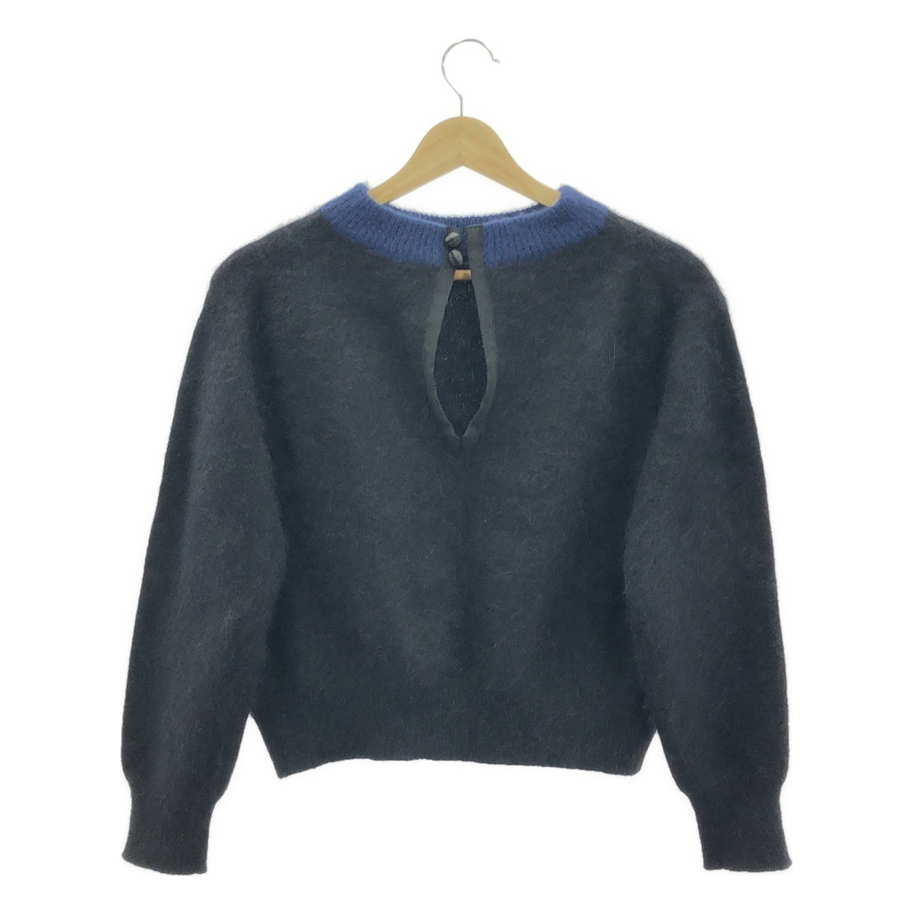 sacai luck / サカイラック | アンゴラファー シャギー ニット | ブラック | レディース