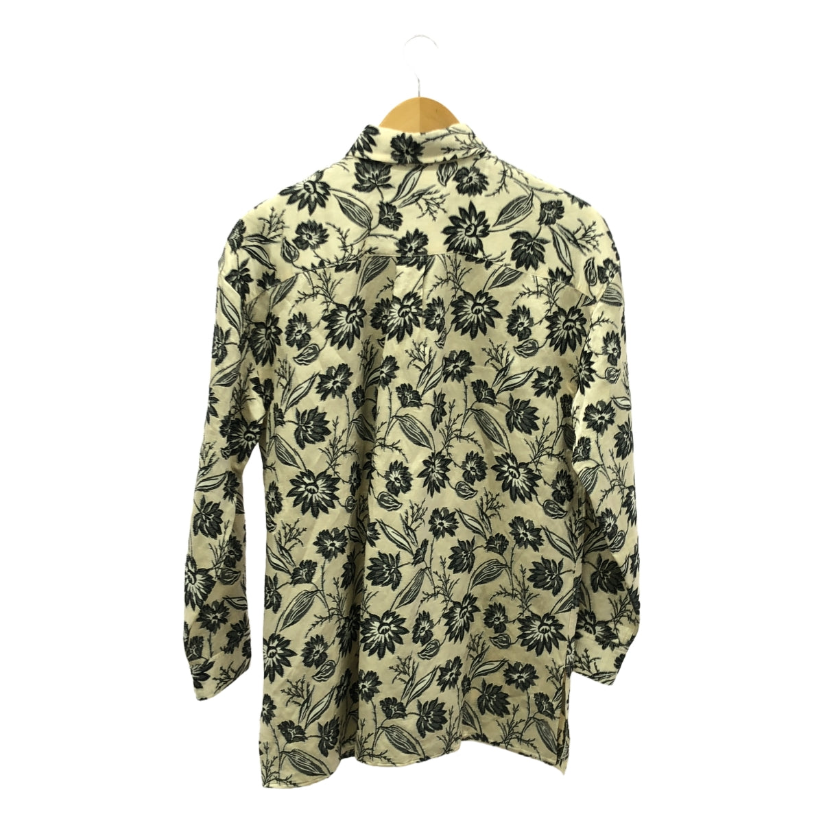 ERiKOKATORi / 香取えちらな子 |花卉提花襯衫 | F |米色/黑色|女性的