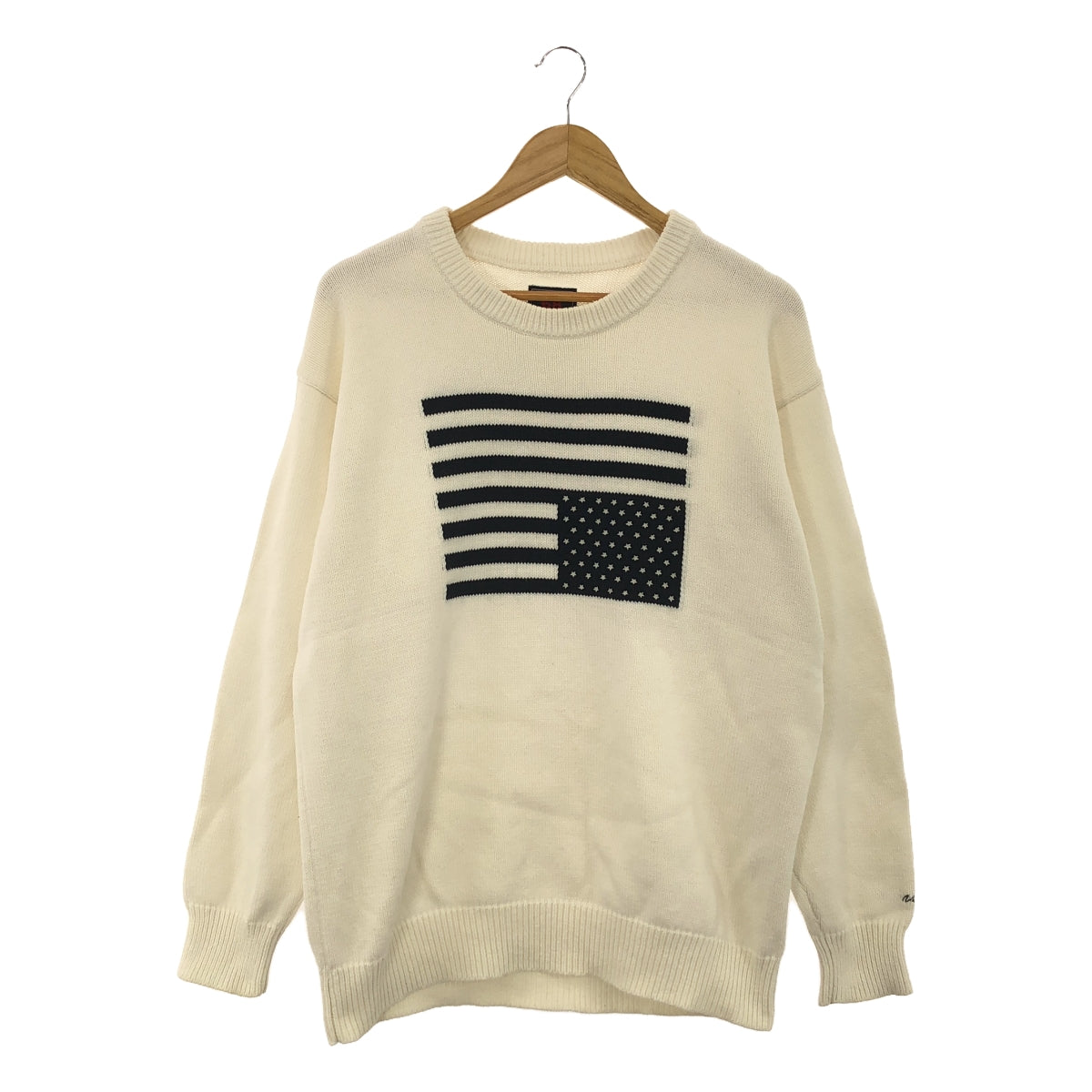 VICTIM / VICTIM | × 68brothers Stars and Stripes Cotton Crew Neck Knit | L | Men's