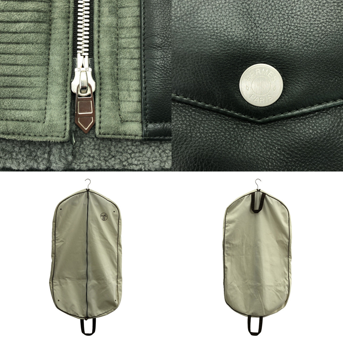 [狀況良好] 愛馬仕 | 2022 秋冬 | 木桐系列連結蟒蛇皮背心 | 尺寸 46 | 黑/灰 | 男款