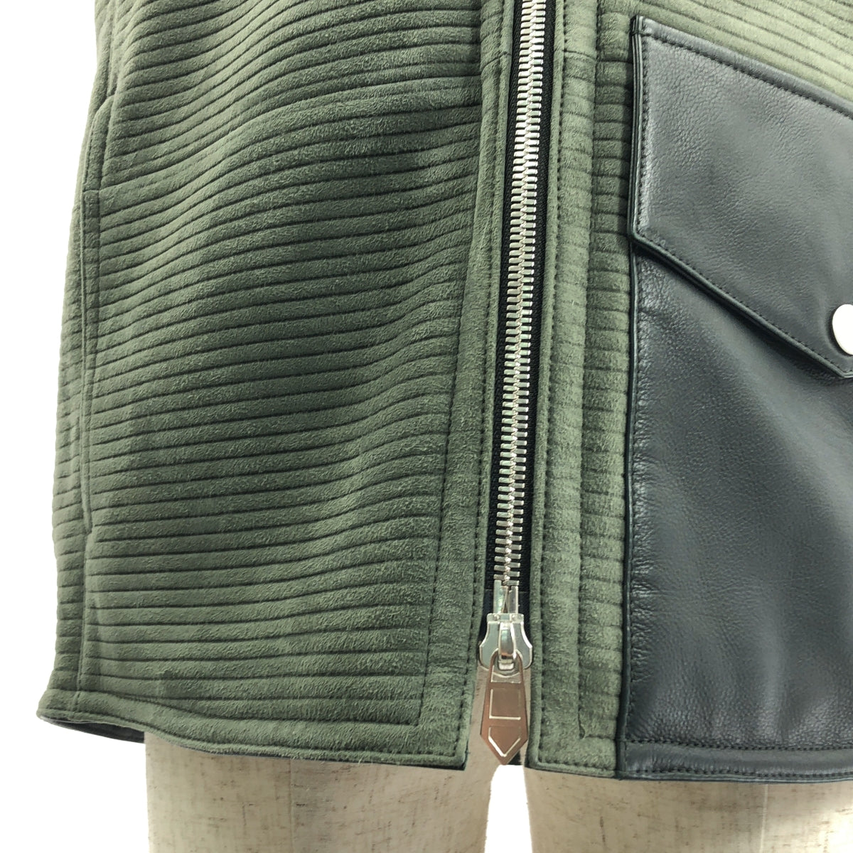 [狀況良好] 愛馬仕 | 2022 秋冬 | 木桐系列連結蟒蛇皮背心 | 尺寸 46 | 黑/灰 | 男款