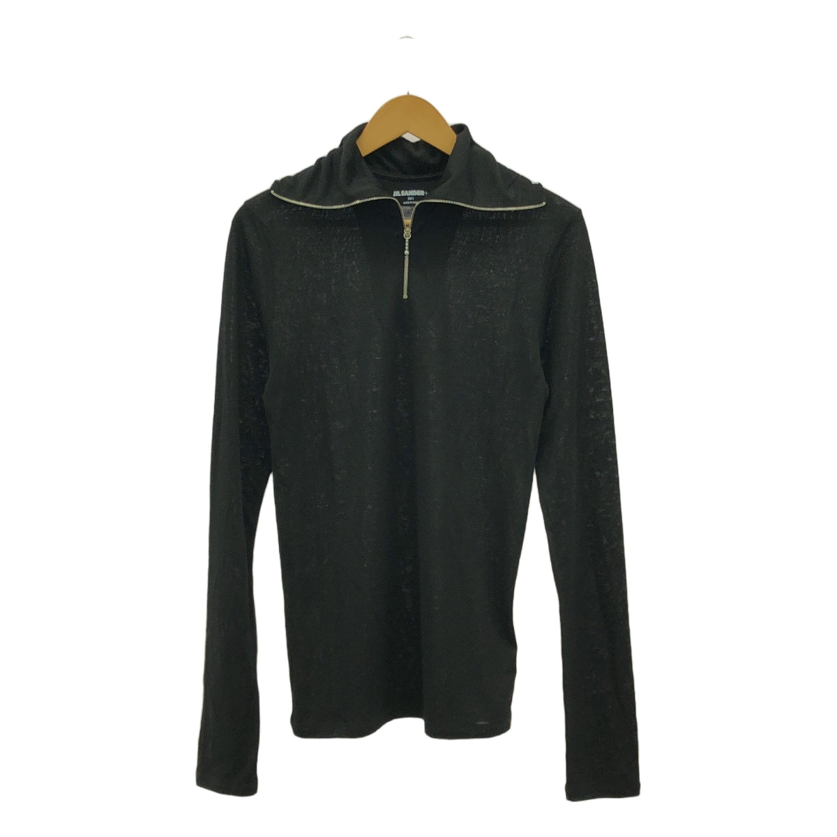 [品相良好] JIL SANDER+ | 2022AW | 羊毛半拉鍊套頭衫 | S | 黑色 | 男款
