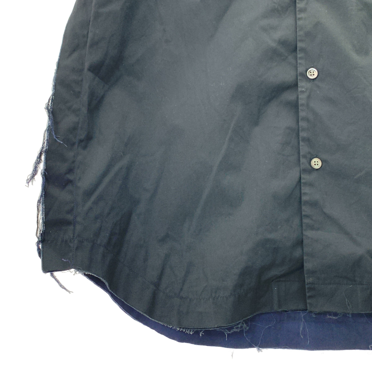 COMME des GARCONS SHIRT / コムデギャルソンシャツ | 2次元 ドッキング カットオフ 半袖シャツ | L | メンズ