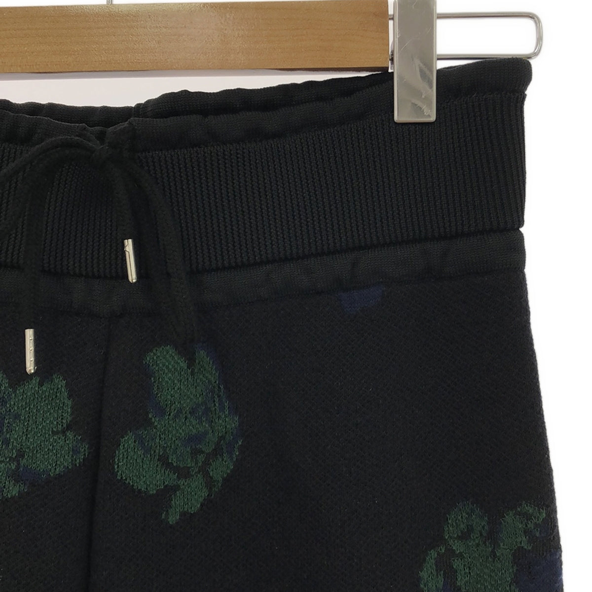 malamute / malamute | 2022SS | sheer flower trousers knit pants | M | black/green/blue | women's