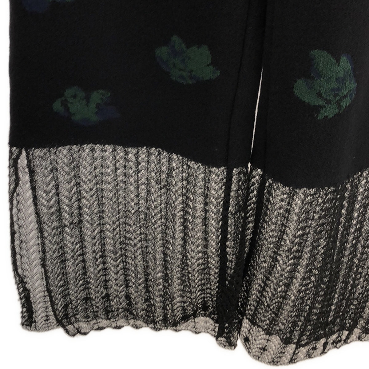 malamute / malamute | 2022SS | sheer flower trousers knit pants | M | black/green/blue | women's