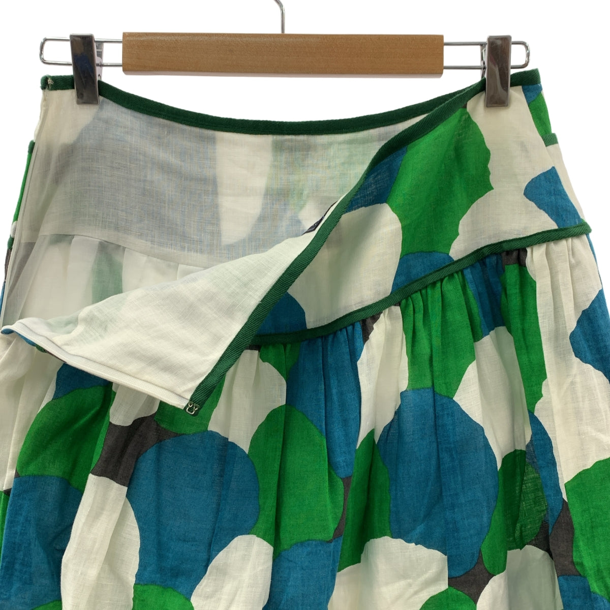 ミナペルホネン sea fowl リネン フレアースカート ミナペルホネン