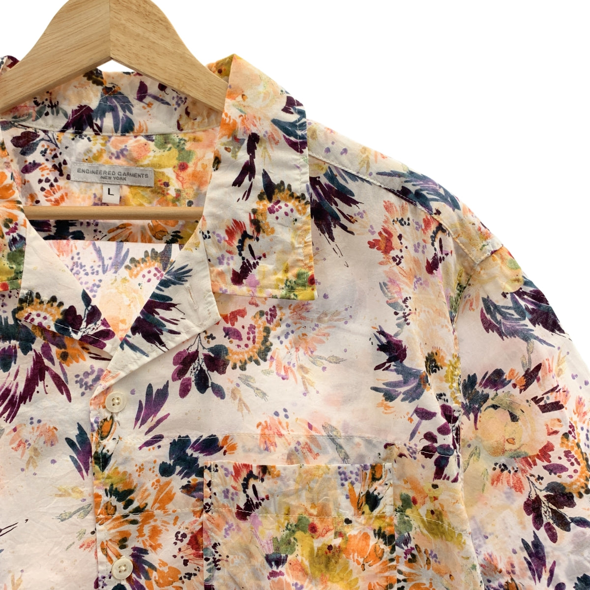 Engineered Garments / エンジニアドガーメンツ | コットン 総柄 オープンカラー シャツ | L | メンズ