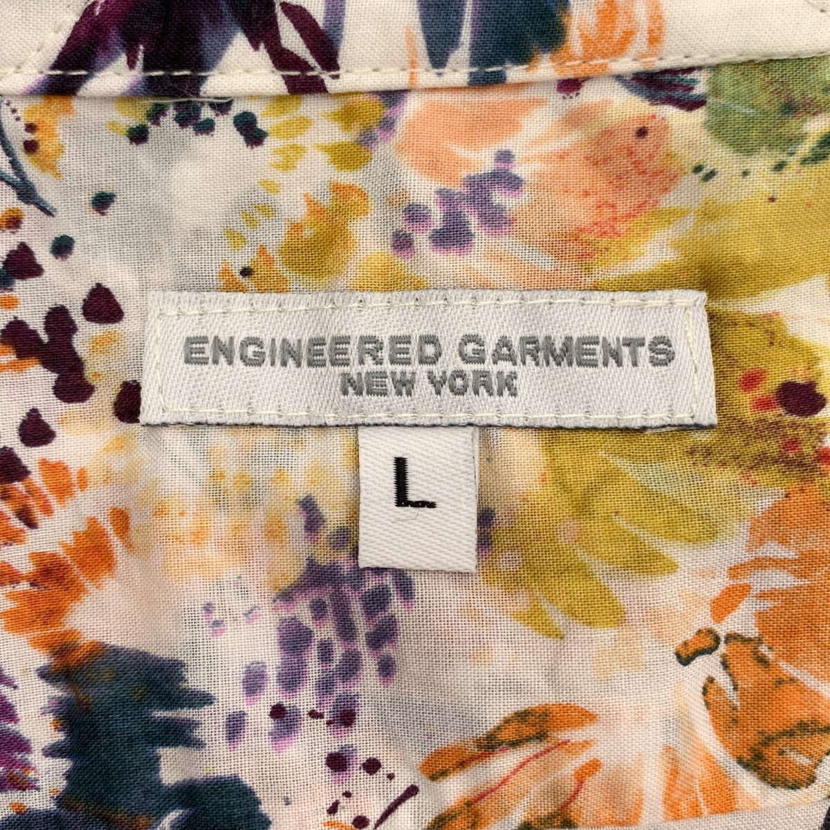Engineered Garments / 엔지니어드 가멘츠 | 코튼 총 무늬 오픈 컬러 셔츠 | L | 남성