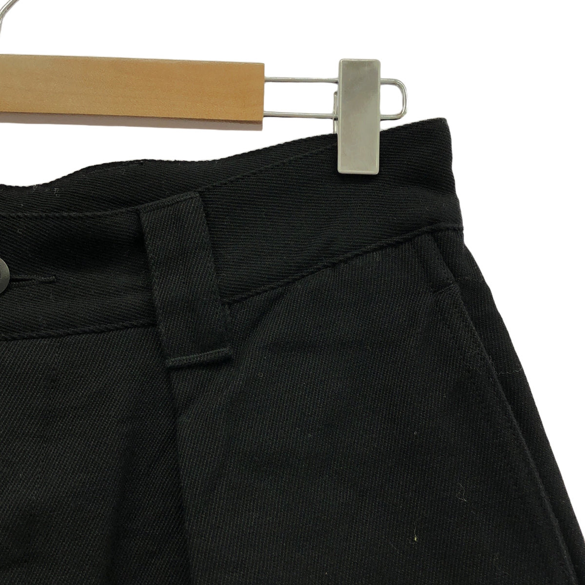 MHL. / エムエイチエルマーガレットハウエル | 2024AW | LIGHT COTTON WOOL DRILL PANTS / タック ワイドパンツ | 3 | ブラック | レディース