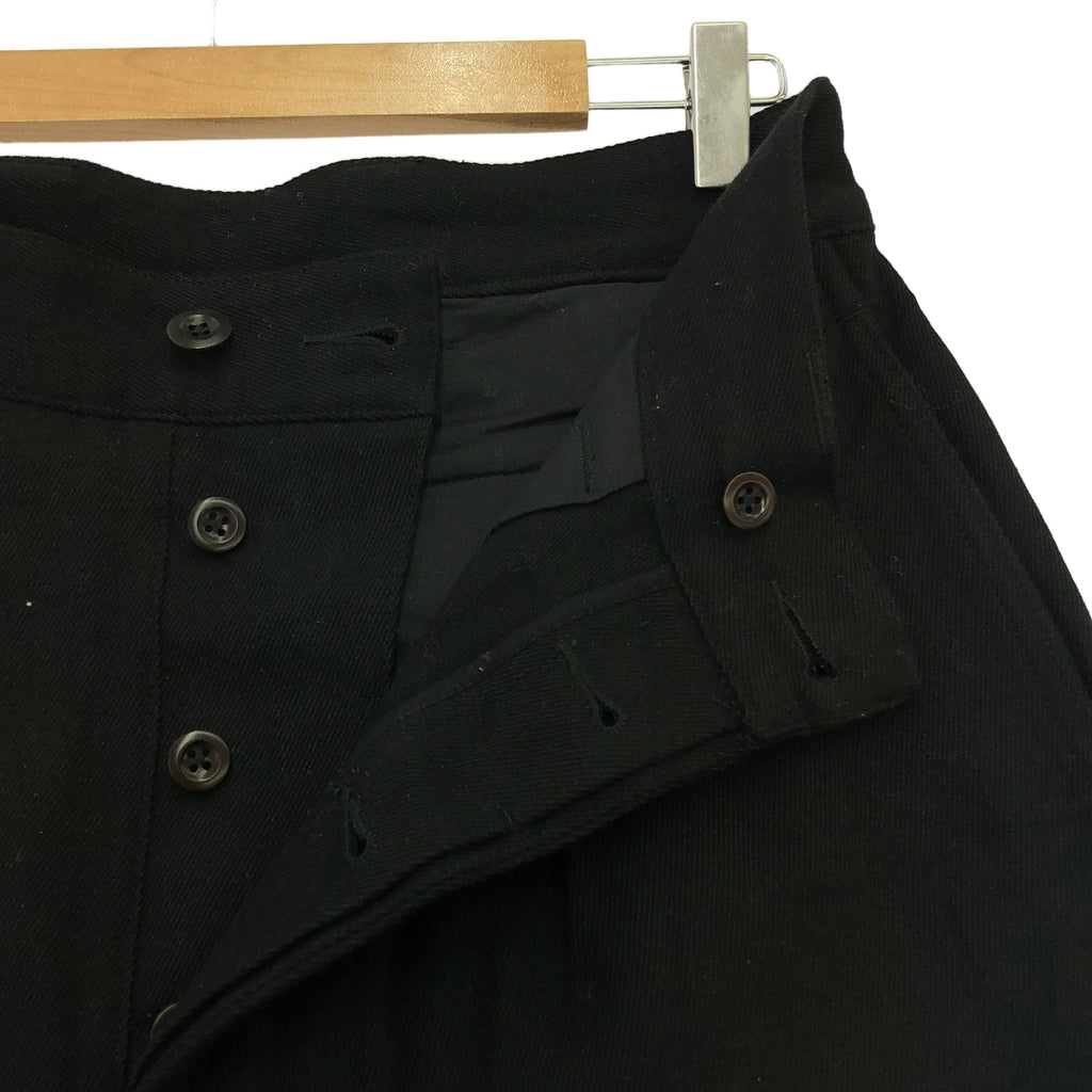 MHL. / エムエイチエルマーガレットハウエル | 2024AW | LIGHT COTTON WOOL DRILL PANTS / タック ワイドパンツ | 3 | ブラック | レディース