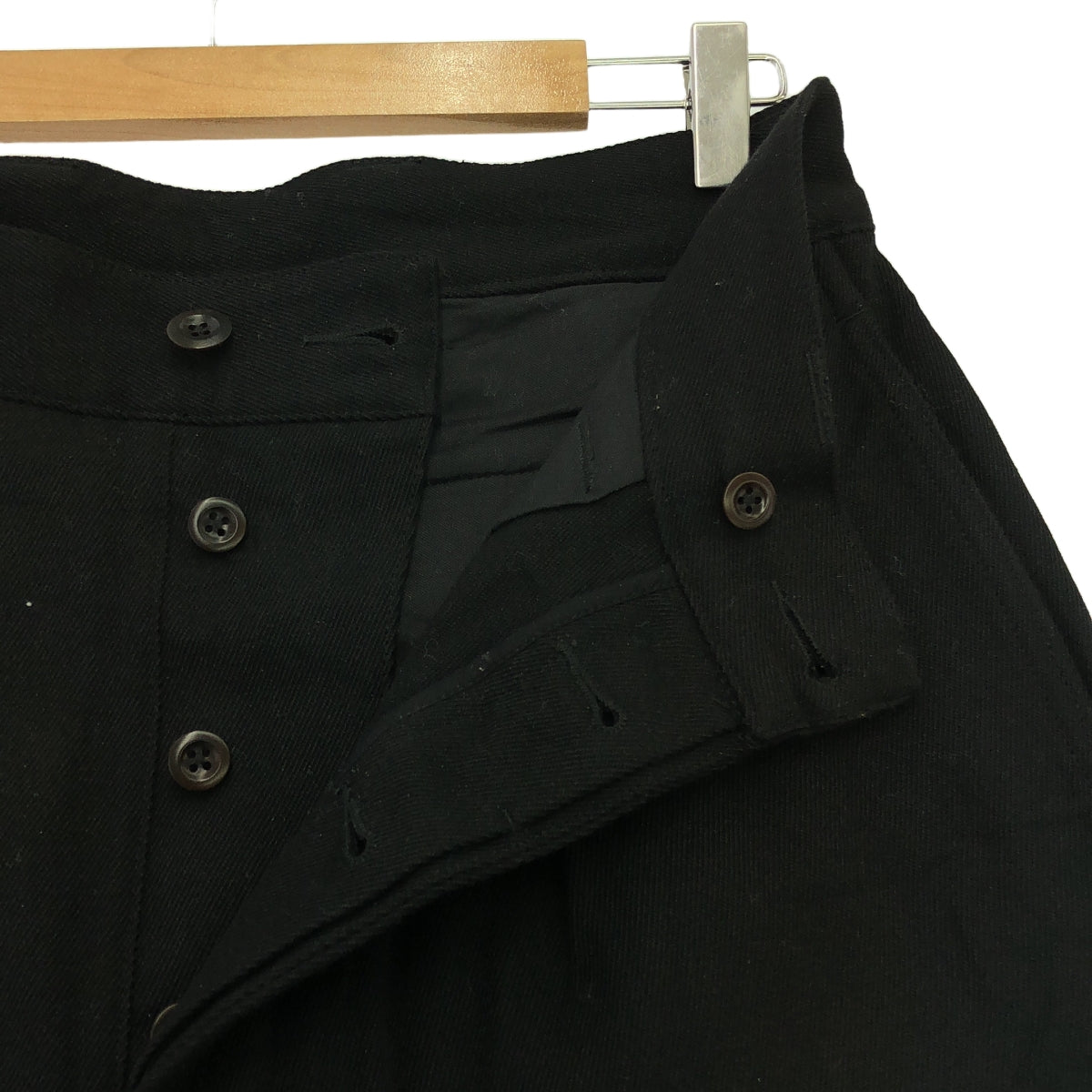 MHL. / エムエイチエルマーガレットハウエル | 2024AW | LIGHT COTTON WOOL DRILL PANTS / タック ワイドパンツ | 3 | ブラック | レディース