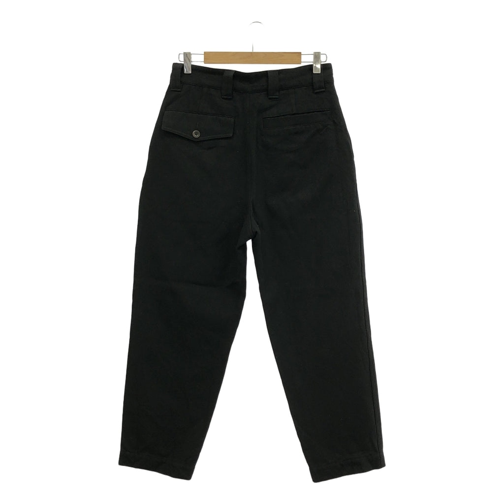 MHL. / エムエイチエルマーガレットハウエル | 2024AW | LIGHT COTTON WOOL DRILL PANTS / タック ワイドパンツ | 3 | ブラック | レディース