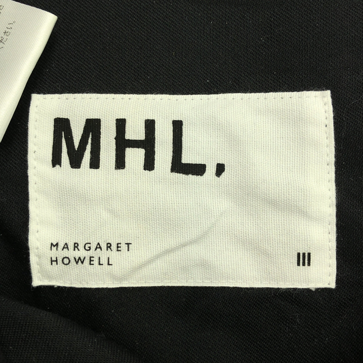 MHL. / エムエイチエルマーガレットハウエル | 2024AW | LIGHT COTTON WOOL DRILL PANTS / タック ワイドパンツ | 3 | ブラック | レディース