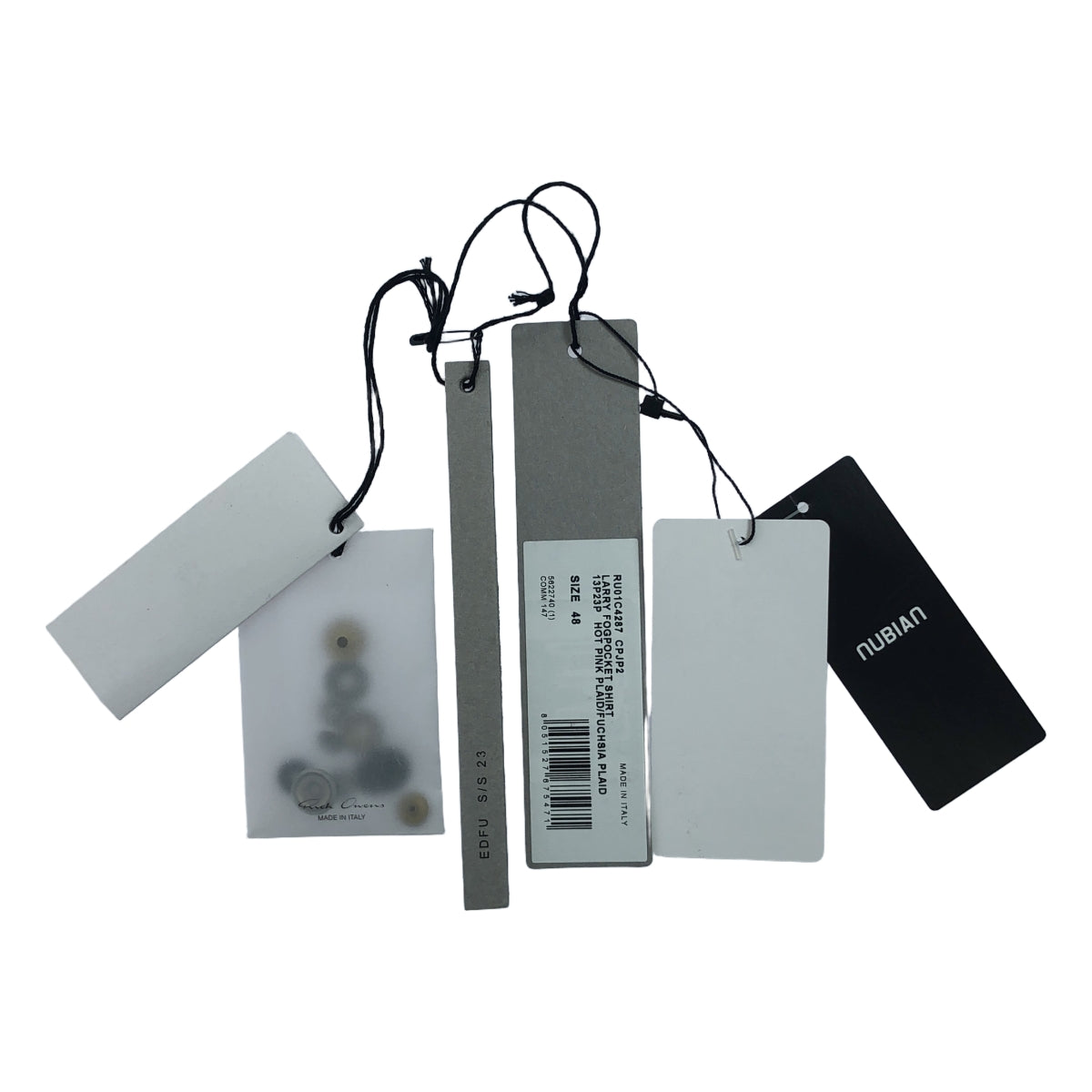 【신품】 Rick Owens / 릭 오웬스 | 2023SS | Larry Fog pocket 스냅 버튼 셔츠 | 48 | 핑크 / 블랙 | 남성