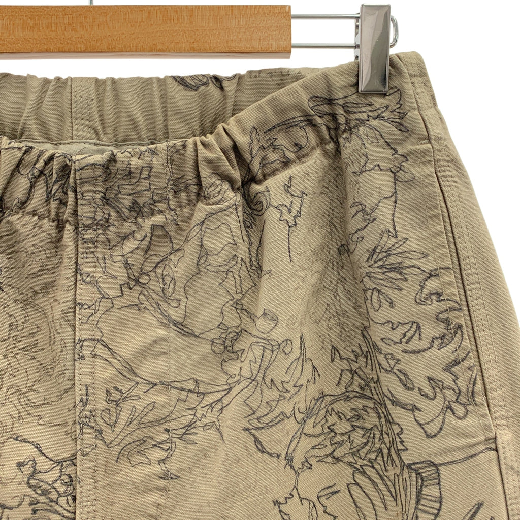 SAMUEL ZELIG / サミュエルゼリグ | 2024AW | Underdrawing Pant アートワーク 刺しゅう プリント コットン イージーパンツ | S | メンズ