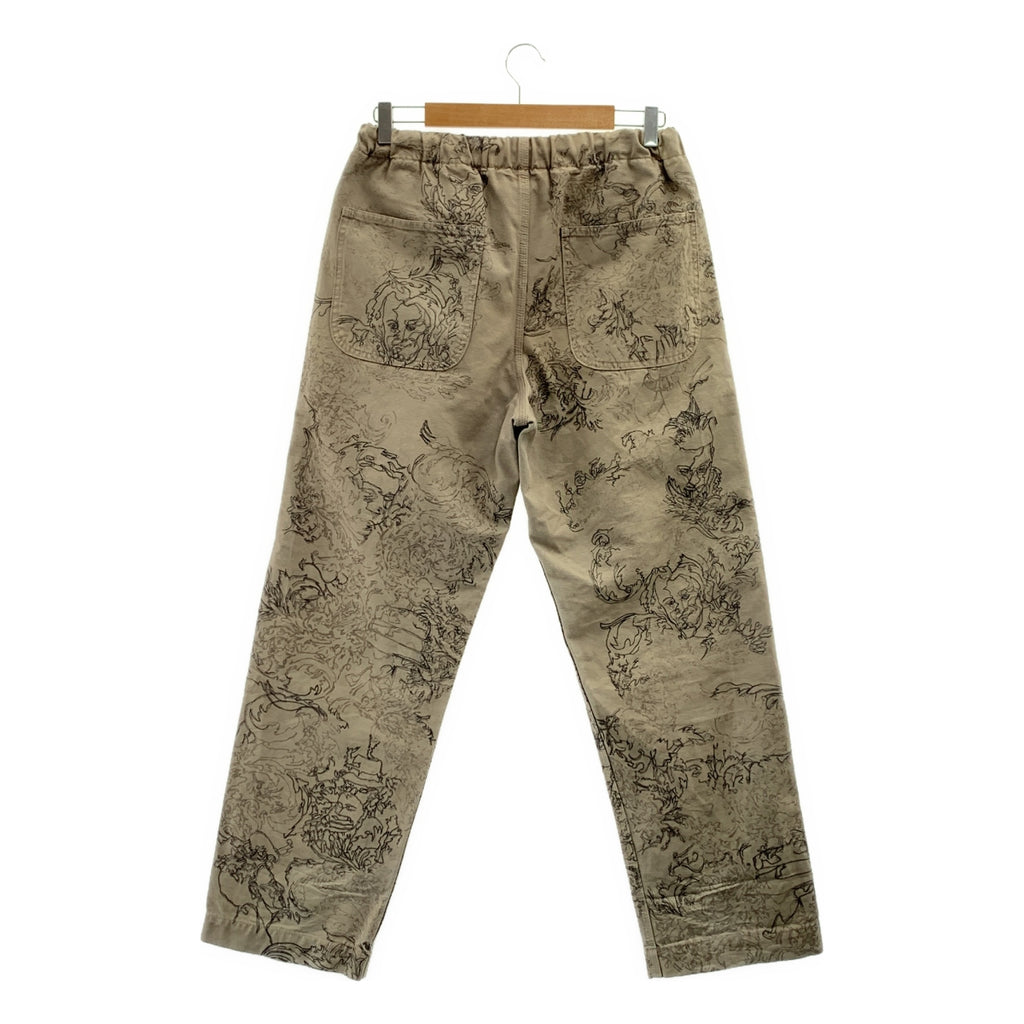 SAMUEL ZELIG / サミュエルゼリグ | 2024AW | Underdrawing Pant アートワーク 刺しゅう プリント コットン イージーパンツ | S | メンズ