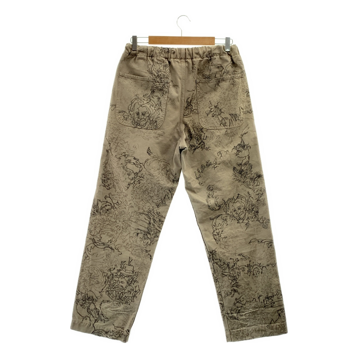 SAMUEL ZELIG / サミュエルゼリグ | 2024AW | Underdrawing Pant アートワーク 刺しゅう プリント コットン イージーパンツ | S | メンズ