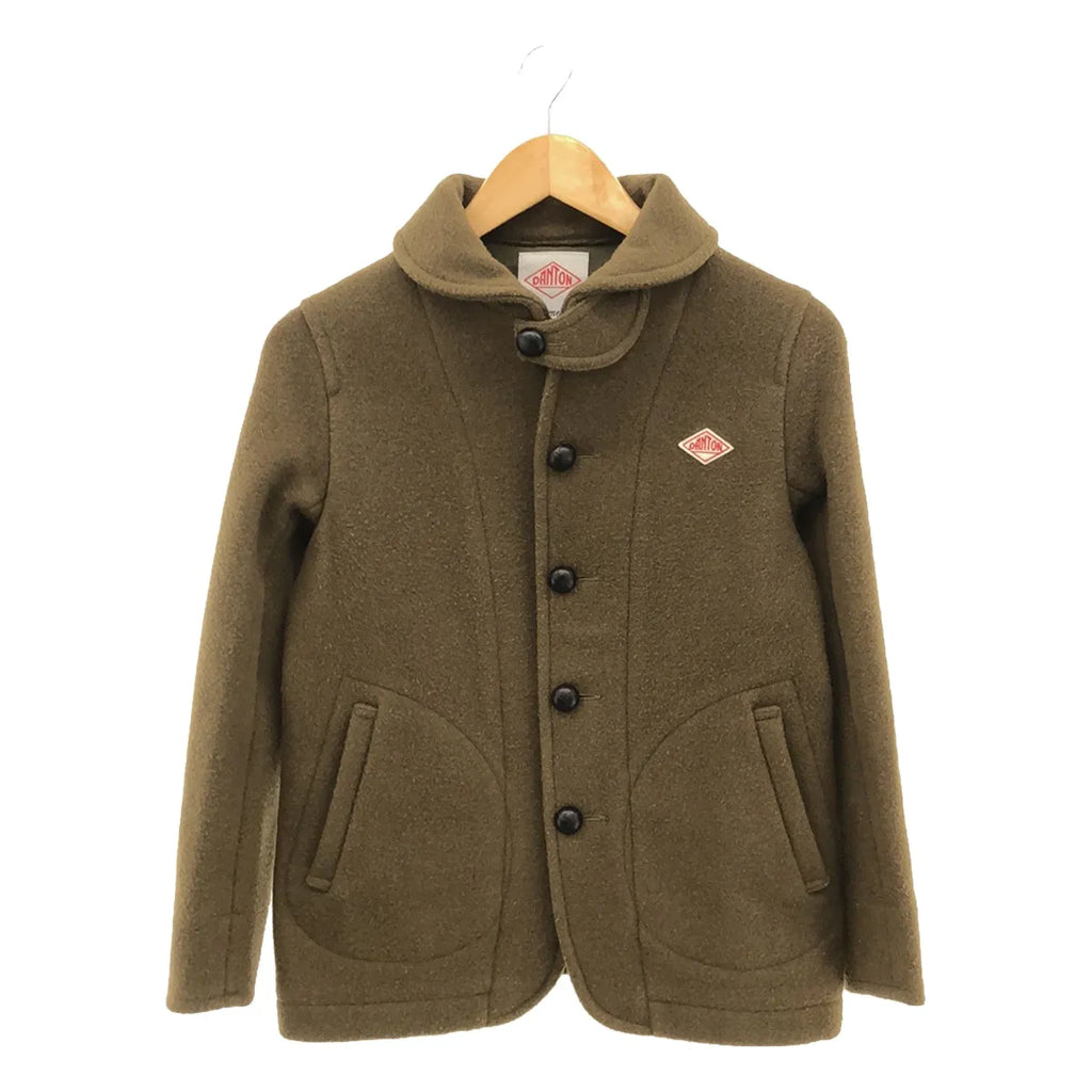 DANTON / ダントン | ウールモッサ 丸襟 ジャケット | 34 | カーキ