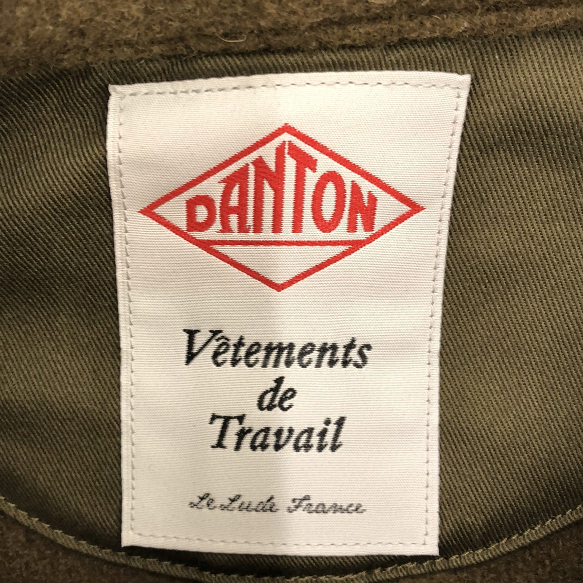 DANTON / ダントン | ウールモッサ 丸襟 ジャケット | 34 | カーキ | レディース