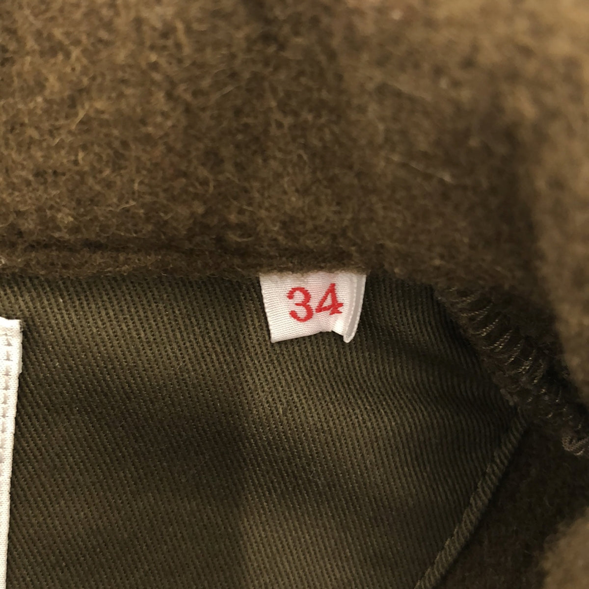 DANTON / ダントン | ウールモッサ 丸襟 ジャケット | 34 | カーキ | レディース