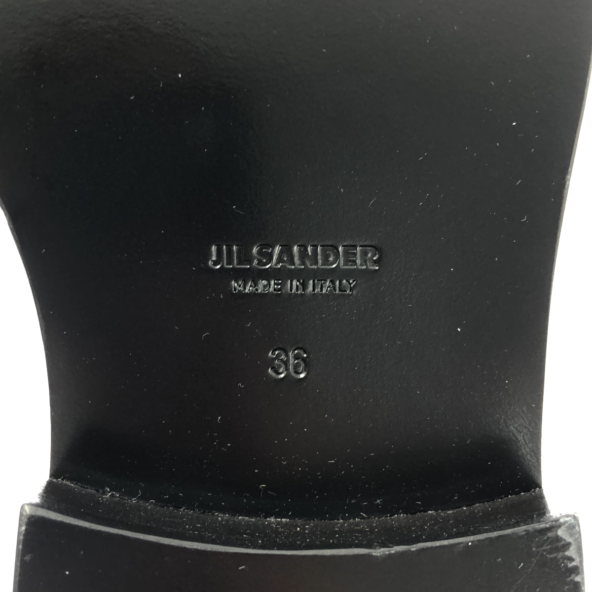 【新品】  JIL SANDER / 吉爾桑德 | Asymmetrical Leather  Boots 不對稱皮革長靴 | 36 | 黑色 | 女款