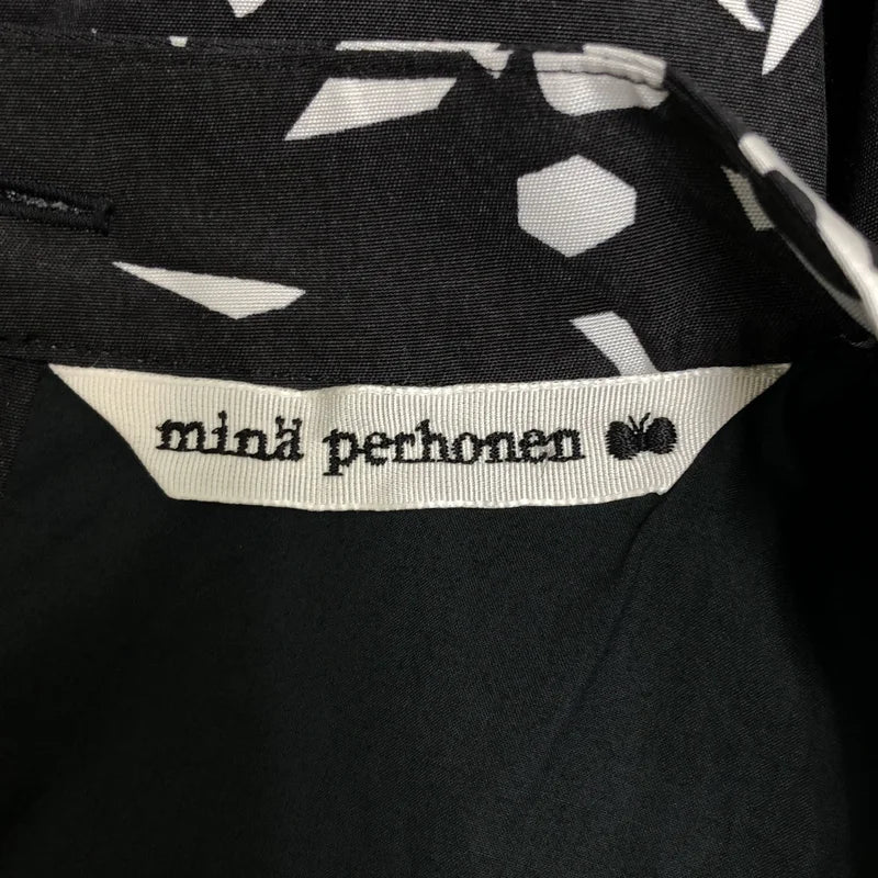 【美品】  mina perhonen / ミナペルホネン | 2025AW | star snow シルク コットン スタンドカラー ワンピース | 40 | ブラック | レディース