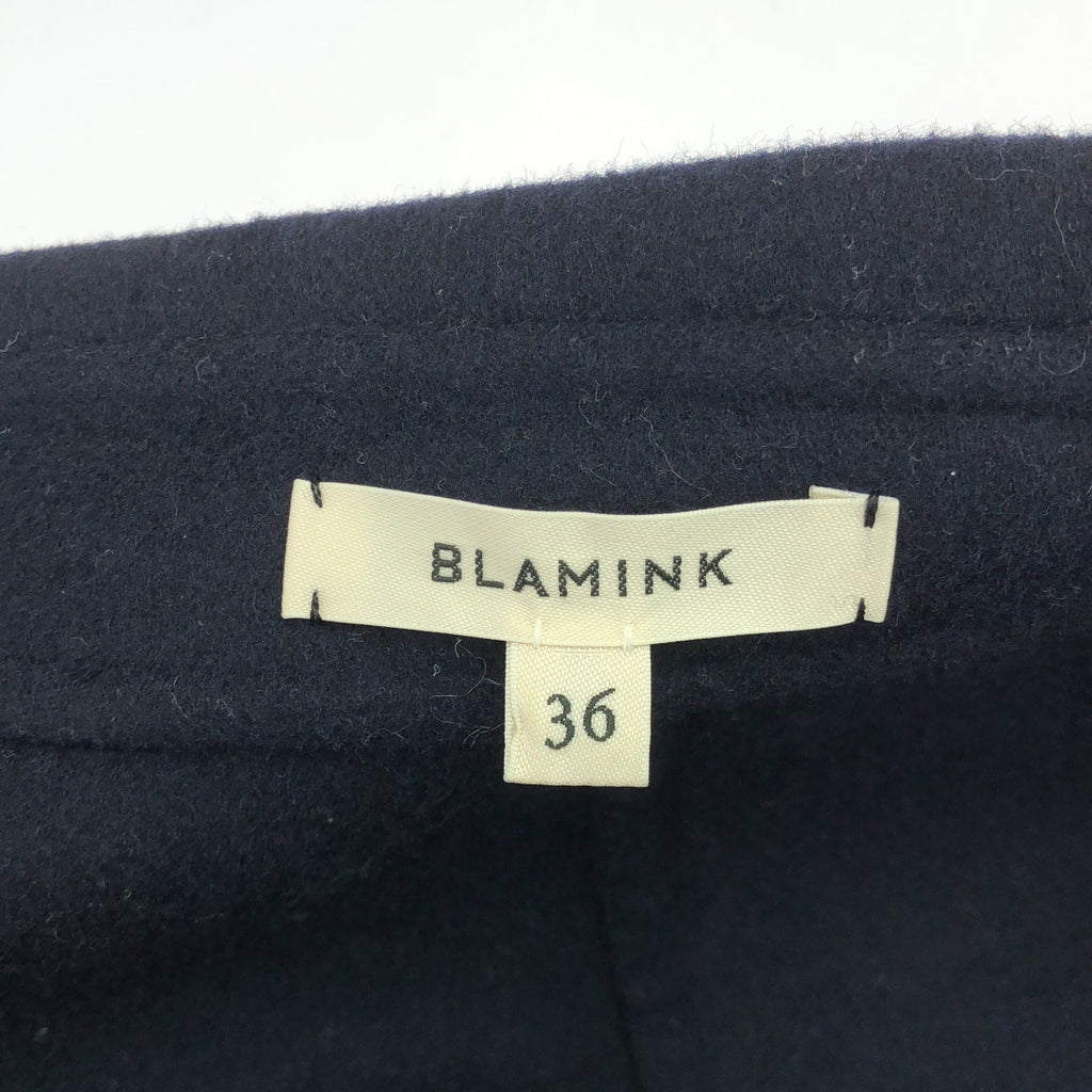 BLAMINK / ブラミンク | ウールカシミヤ ダブルフェイス ショートジャケット | 36 | ネイビー | レディース
