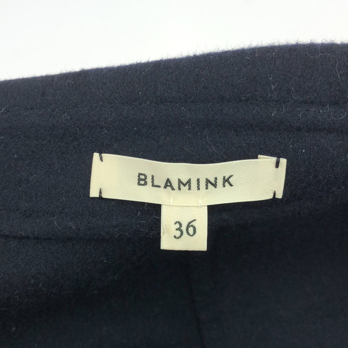 BLAMINK / ブラミンク | ウールカシミヤ ダブルフェイス ショートジャケット | 36 | ネイビー | レディース
