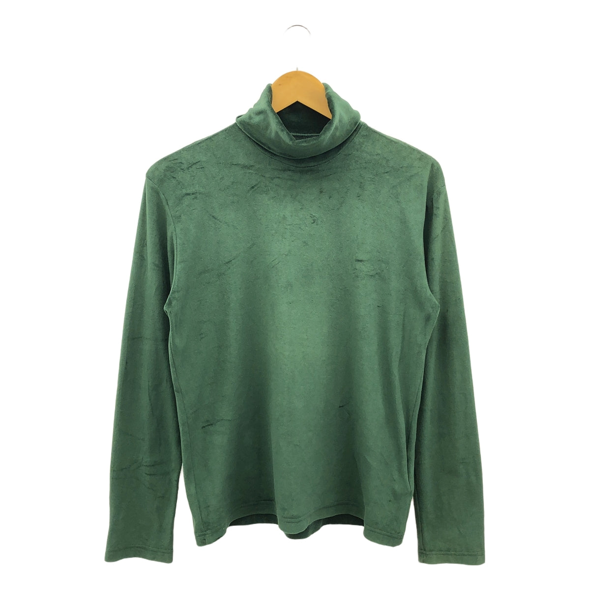 JOHN LAWRENCE SULLIVAN / ジョンローレンスサリバン | VELOR HI-NECK LONG SLEEVE ベロア ハイネック 長袖 カットソー | XS | グリーン | メンズ