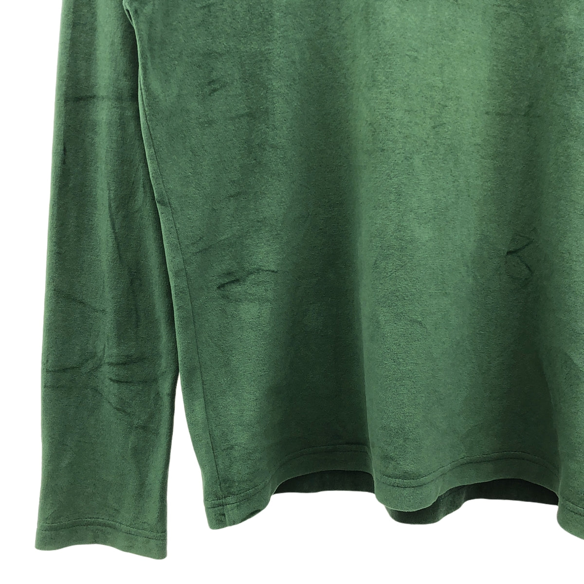 JOHN LAWRENCE SULLIVAN / ジョンローレンスサリバン | VELOR HI-NECK LONG SLEEVE ベロア ハイネック 長袖 カットソー | XS | グリーン | メンズ
