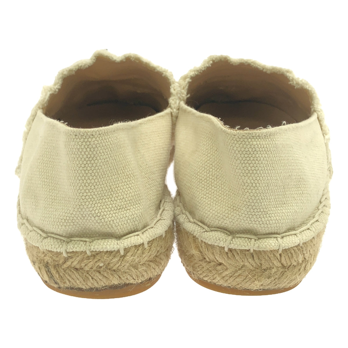 CHANEL | Leather Coco Mark Espadrilles Slip-On | Size 38 | Women's