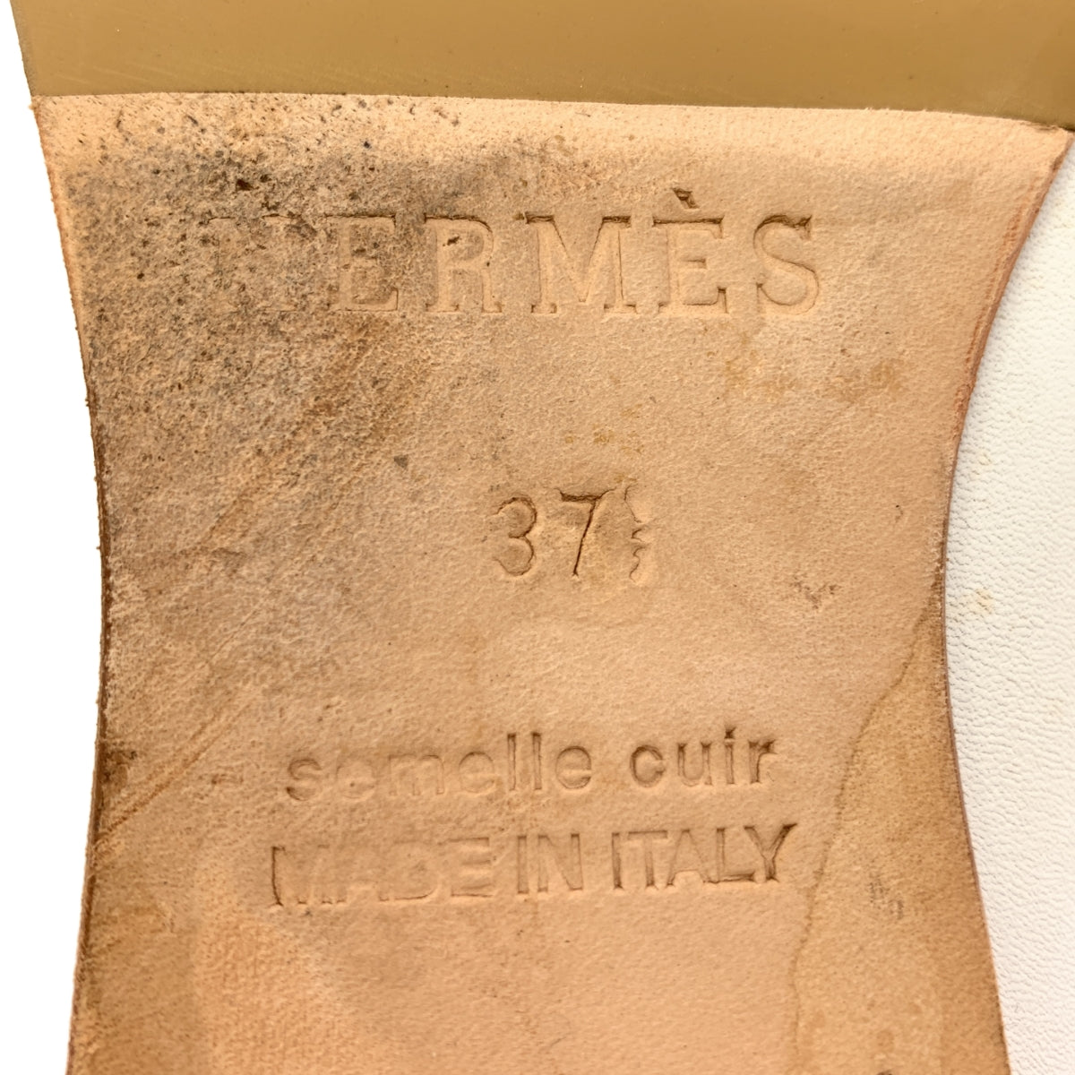 HERMES / エルメス | ケリー レザー ローファー | 37 | ホワイト | レディース