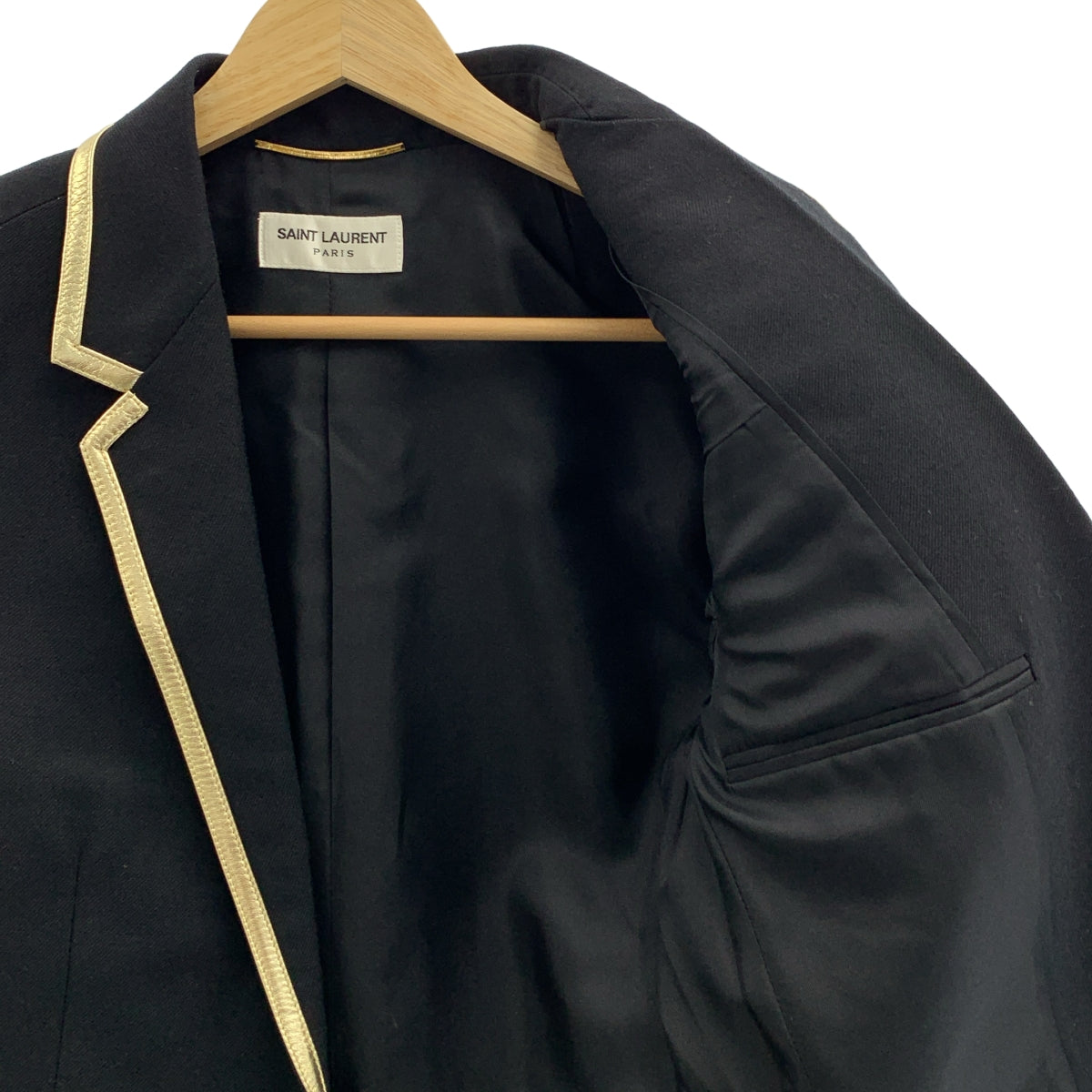 SAINT LAURENT PARIS / 생로랑 파리 | 1B 파이핑 싱글 브레스트 테일러드 재킷 / 총 안감 | 34 | 여성