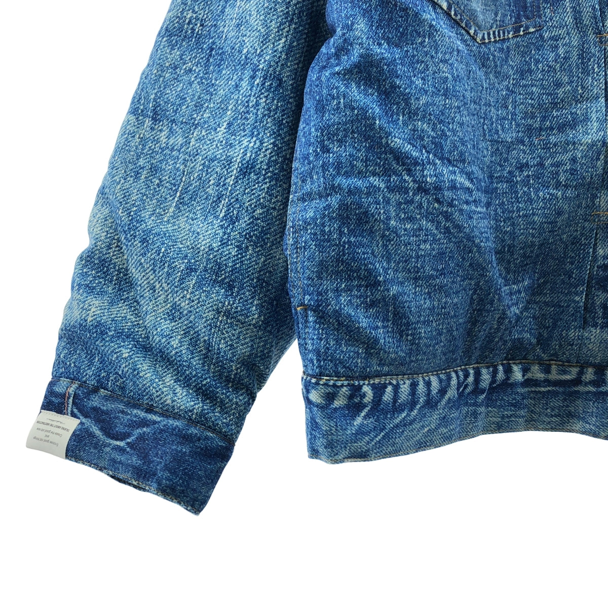 TALKING ABOUT THE ABSTRACTION / トーキングアバウトジアブストラククション | PRINT PADDED JK DENIM 転写 デニム ダウンジャケット | L | メンズ